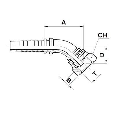 Raccord 2pcs 45° fem. BSPP tournant