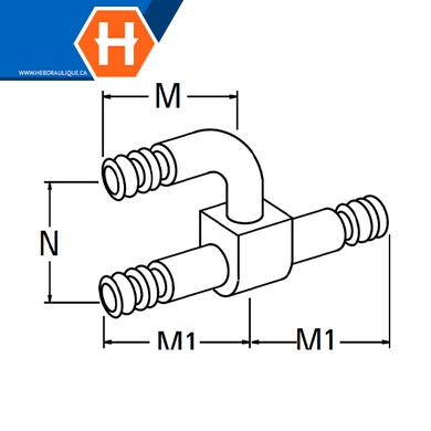 Adaptateur en T laiton d'essuie-glace