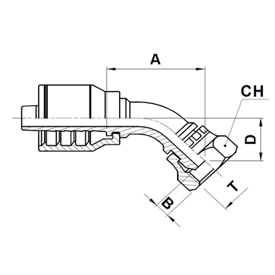 Raccord 1pc 45° fem. BSPP tournant