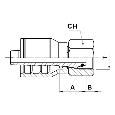 Raccord 1pc fem. métrique DIN L tournant