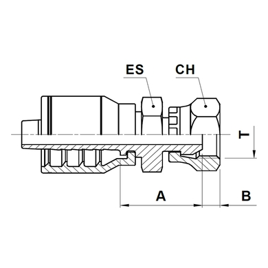 Raccord 1pc fem. NPT tournant