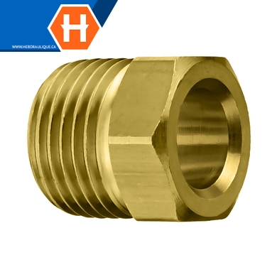 Noix tube laiton - mâle « flare » inversé