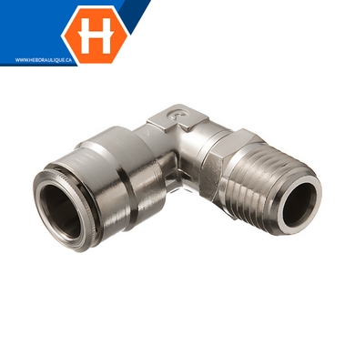 Adapt. 90° laiton fem. push-connect Plus x M.NPT sw.
