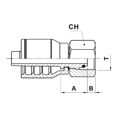 Raccord 1pc fem. métrique DIN S tournant