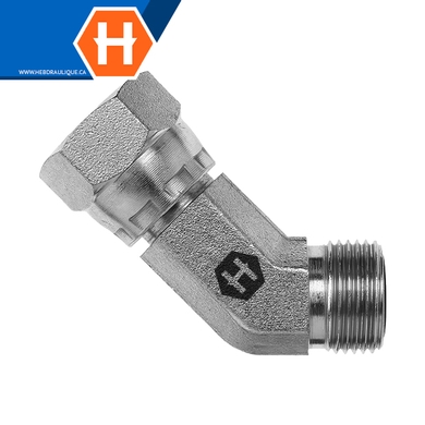 Adaptateur 45° F.ORFS tournant x M.ORFS