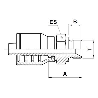 Raccord 1pc mâle BSPP