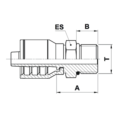 Raccord 1pc mâle SAE ORB