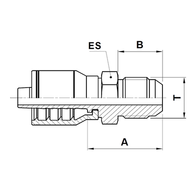 Raccord 1pc mâle JIC