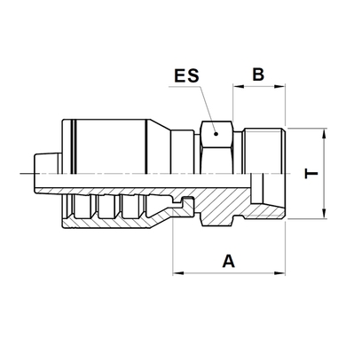 Raccord 1pc mâle métrique DIN S