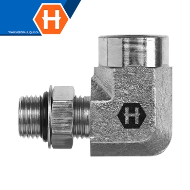 Adaptateur 90° M.ORB ajustable x F.NPT