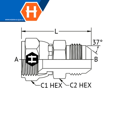 F.JIC swivel x M.JIC connector