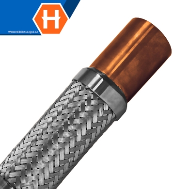 Boyau flexible SS321 avec embouts à souder en cuivre