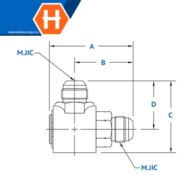 Super Swivel - Adaptateur 90° M.JIC x M.JIC