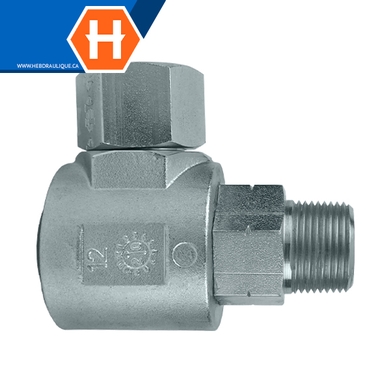 Super Swivel - F.NPT x M.NPT elbow 90° union adapter