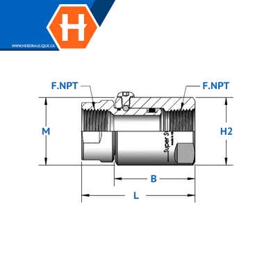Super Swivel - Adaptateur S-inline F.NPT x F.NPT