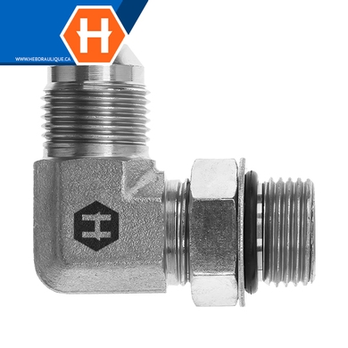 M.JIC x M.ORB adjustable elbow 90° adapter