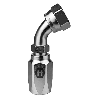 Fem. JIC swivel elbow 45° reusable 100R5 fitting