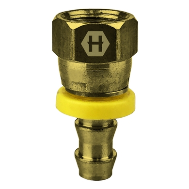 Push-on fem. NPT swivel brass fitting