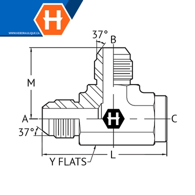 Adaptateur en T M.JIC x 