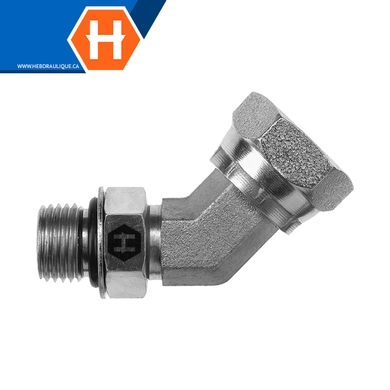 Adaptateur 45° M.ORB ajustable x F.NPT tournant