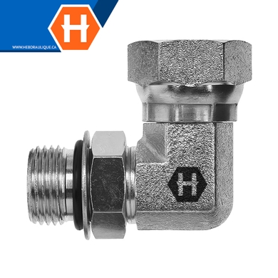 Adaptateur 90° M.ORB ajustable x F.NPT tournant