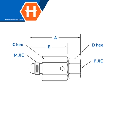 Super Swivel - Adaptateur S-inline M.JIC x F.JIC