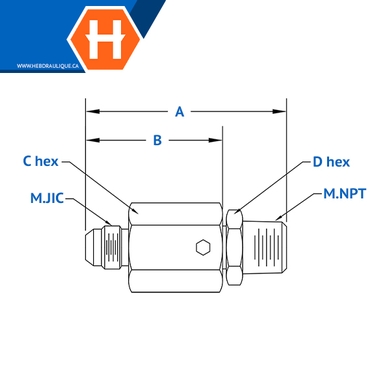 Super Swivel - Adaptateur S-inline M.JIC x M.NPT