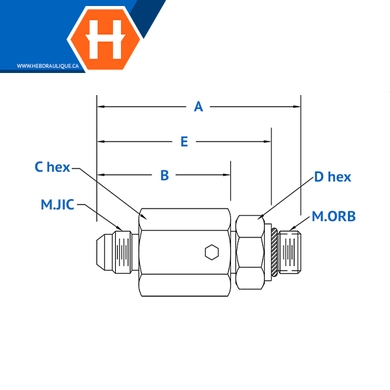 Super Swivel - Adaptateur S-inline M.JIC x M.ORB