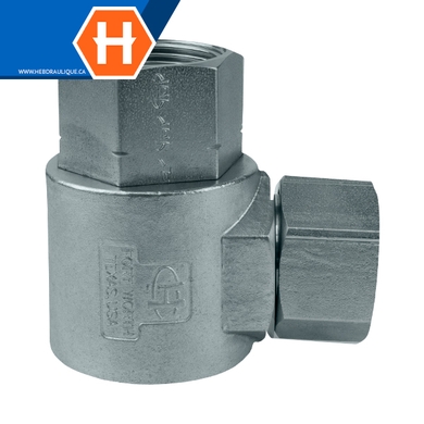 Super Swivel - Adaptateur union 90° F.NPT x F.ORFS
