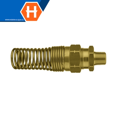Connecteur laiton avec ressort 338B boyau x M.NPT