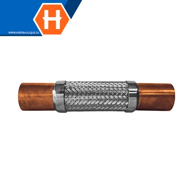 Boyau flexible SS321 avec embouts à souder en cuivre