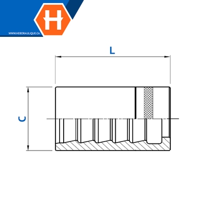 Ferrule « no-skive » R6, R7, R17, R18