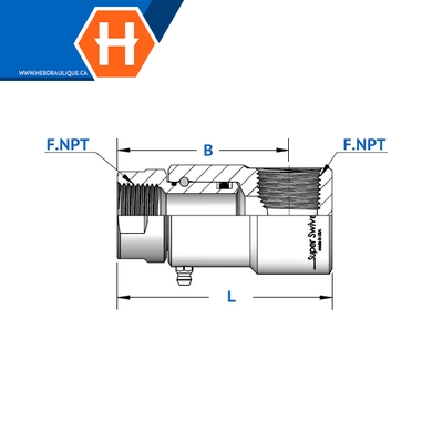Super Swivel - Adaptateur 90° F.NPT x F.NPT