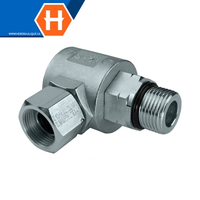 Super Swivel - F.NPT x M.ORB elbow 90° union adapter