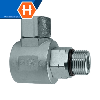 Super Swivel - F.NPT x M.ORB elbow 90° union adapter
