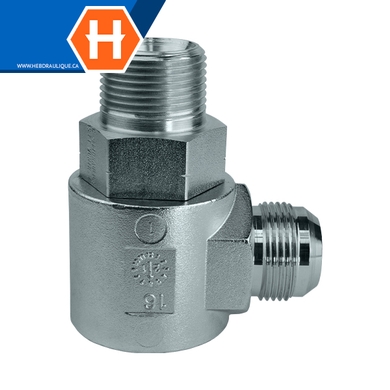 Super Swivel - M.NPT x M.JIC elbow 90° adapter