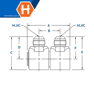 Super Swivel - Adaptateur double 90° M.JIC x M.JIC