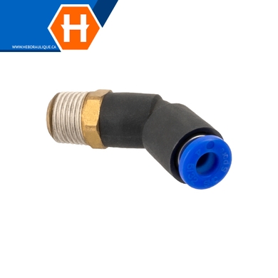 Coude 45° (tube impérial) x M.NPT – pneumatique