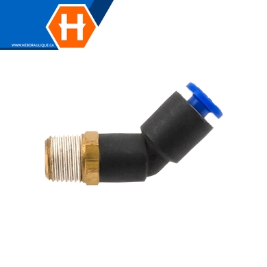 Coude 45° (tube impérial) x M.NPT – pneumatique