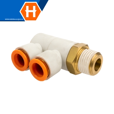 Coude 90° double (tube impérial) – pneumatique