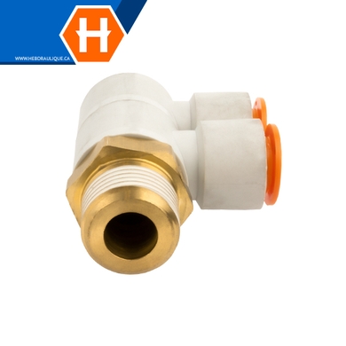Coude 90° double (tube impérial) – pneumatique