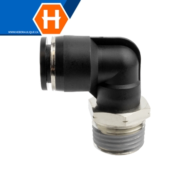 Coude 90° (tube impérial) x M.NPT – pneumatique