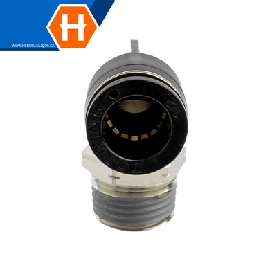 Coude 90° (tube impérial) x M.NPT – pneumatique