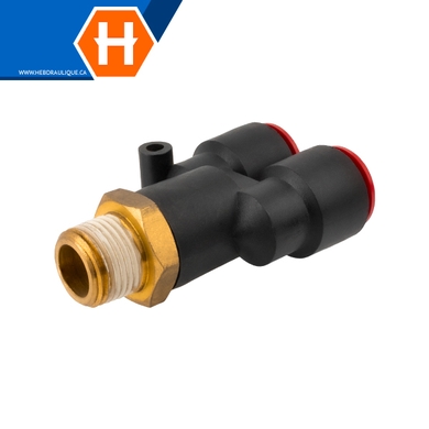 Connecteur Y (tube impérial) x M.NPT – pneumatique