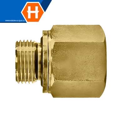 Adaptateur en laiton M.BSPP x F.NPT