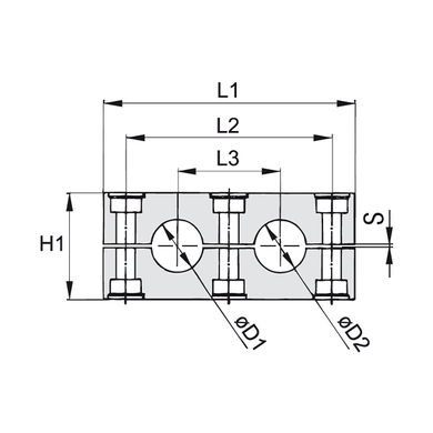 Corps collet double-lourd - tube/pipe (PP) Gr.4-5S-D