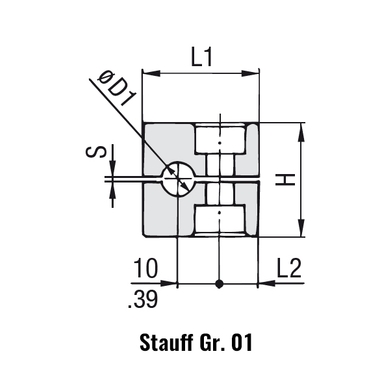 Corps collet simple - tube/pipe (PP) Gr.1-8