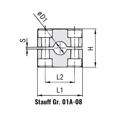 Corps collet simple - tube/pipe (PP) Gr.1-8