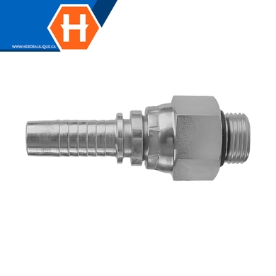Raccord 2pcs mâle SAE ORB tournant