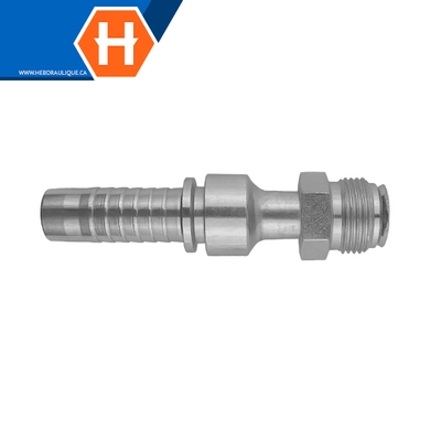 Raccord 2pcs mâle SAE « inverted flare » tournant